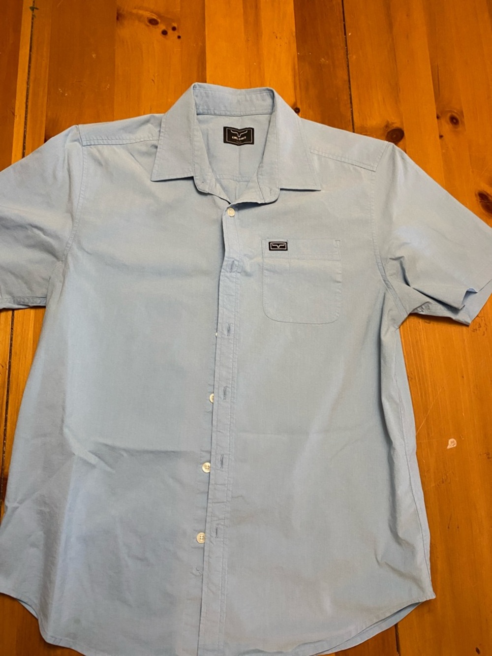 Kimes Ranch Light Blue Short-Sleeve Button-Down Shirt